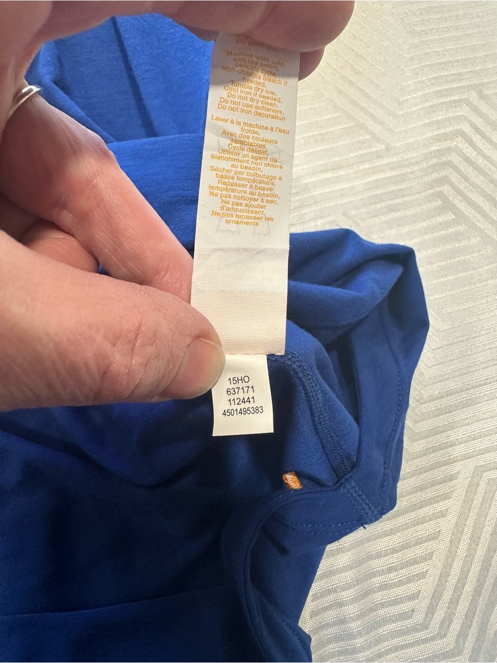 Lucy Tech Royal Blue Short Sleeve High Low Hem Performance Top #637171 Size M - Picture 7 of 11